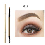 5 colors golden look double-ended ultra-fine round refill eyebrow pencil