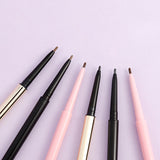5 colors golden look double-ended ultra-fine round refill eyebrow pencil
