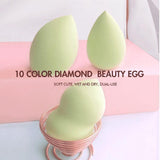 10 Colors Diamond Makeup Blender Sponge (with box) - MSmakeupoem.com