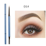 6 colors blue look double-ended ultra-fine round refill eyebrow pencil