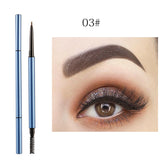 6 colors blue look double-ended ultra-fine round refill eyebrow pencil