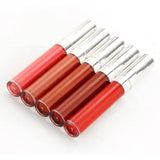 5 Colors Sliver Lid Round Tube Lip Glosses