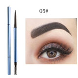 6 colors blue look double-ended ultra-fine round refill eyebrow pencil