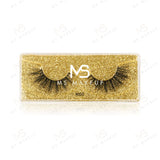 False Eyelashes 1pair With Square Gold Box(Mink Hair)