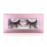 False Eyelashes 1 Pair With Square Pink Box(Mink hair)