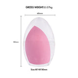 7 Colors Diamond Makeup Blender Sponge (with round clear plastic box)