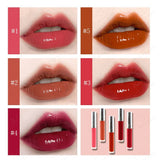 5 Colors Sliver Lid Round Tube Lip Glosses