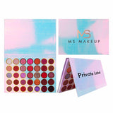 35 Colors Holographic Sliver Matte Eyeshadow Palette Shimmer - MSmakeupoem.com