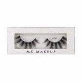 1 Pair 3d Imitation Mink Hair False Eyelashes with Square White Box - MSmakeupoem.com