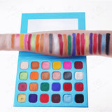 24 Colors Blue Eyeshadow Palette - MSmakeupoem.com