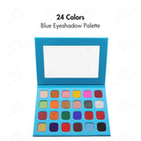 24 Colors Blue Eyeshadow Palette - MSmakeupoem.com