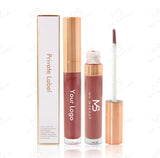 6 Colors Gold Lid Round Tube Nude Lip Glosses