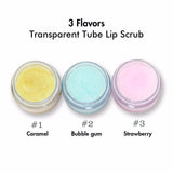 3 Flavors Transparent Tube Lip Scrub - MSmakeupoem.com