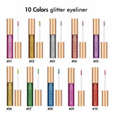 10 Color Glitter Eyeliner - MSmakeupoem.com