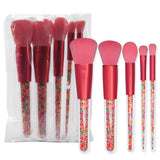 5 pcs candy color makeup brushes (with bag)