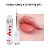 Random Butterfly & Fruit Clear Lip Gloss / Ms Makeup Lip Goloss Vendor