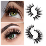 False Eyelashes 1 pair With Square Champagne Gold Box(Mink Hair)