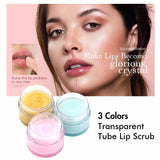 3 Flavors Transparent Tube Lip Scrub - MSmakeupoem.com