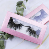 False Eyelashes 1 Pair With Square Pink Box(Mink hair)