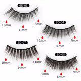 3 Pairs of Magnetic Liquid Eyeliner 3D Chemical Fiber False Eyelashes - MSmakeupoem.com