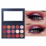 15 Colors Black Reddish Brown Eyeshadow Palette