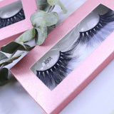 False Eyelashes 1 Pair With Square Pink Box(Mink hair)