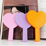 4 Colors Love Hand-held Makeup Mirror