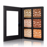 6 Colors Diamond Highlight and Contour Palette