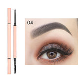 5 colors Square tube rose gold bar waterproof long-lasting triangle eyebrow pencil