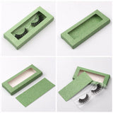 1 Pair 3d Imitation Mink Hair False Eyelashes with Square Green Box - MSmakeupoem.com