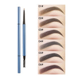 6 colors blue look double-ended ultra-fine round refill eyebrow pencil