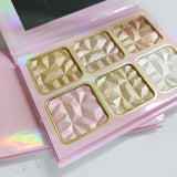 3 Kinds Pink Box Diamond Highlight and Contour Palette - MSmakeupoem.com