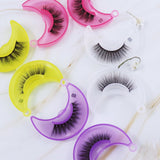 False Eyelashes 1 Pair With Yellow Moon (Mink hair)