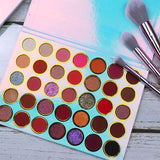 35 Colors Holographic Sliver Matte Eyeshadow Palette Shimmer - MSmakeupoem.com