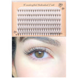 10D Six rows of mixed natural thick artificial single cluster false eyelashes