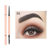 5 colors Square tube rose gold bar waterproof long-lasting triangle eyebrow pencil