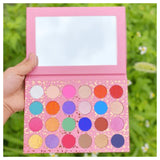 24 Colors Glitter Pink Eyeshadow Palette - MSmakeupoem.com