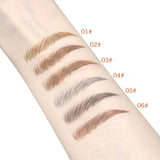 6 colors blue look double-ended ultra-fine round refill eyebrow pencil