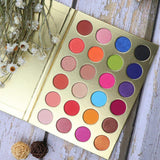 24 Colors Gold Eyeshadow Palette Custom Logo / High-pigment Eyeshadow Pan - MSmakeupoem.com