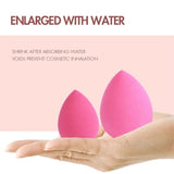 7 color drop-shaped beauty egg (with round clear plastic box)