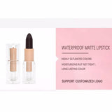 10 Color No Logo Lipsticks Matte / Crystal Square Tube Lipstick Customization - MSmakeupoem.com