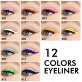 12 Colors Fluorescent eyeliner - MSmakeupoem.com