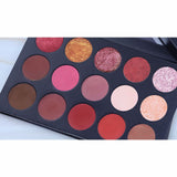 15 Colors Black Reddish Brown Eyeshadow Palette