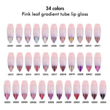 34 colors Pink leaf gradient tube lip gloss（#23-#34）