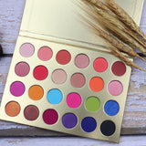 24 Colors Gold Eyeshadow Palette Custom Logo / High-pigment Eyeshadow Pan - MSmakeupoem.com