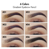 6 Colors gradient eyebrow pencil