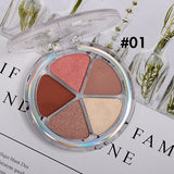 5 Colors Petal Blush Eyeshadow and Highlight All-in-one Palette