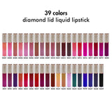 39 colors No-stick matte diamond lid liquid lipstick(#31-#39)