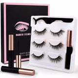 3 Pairs of Magnetic Liquid Eyeliner 3D Chemical Fiber False Eyelashes - MSmakeupoem.com