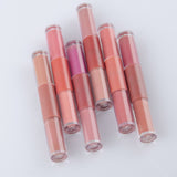 6 Colors Double-headed Non-stick Cup Liquid Lipstick & Matte Velvet Lip Glaze